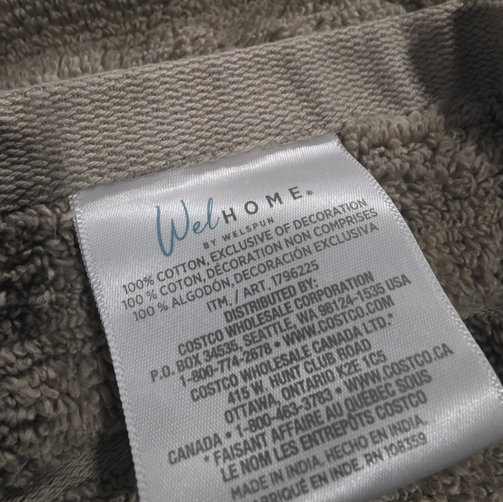 Welhome by Welspun Luxury Textured Bath Towel Set (4-pc)